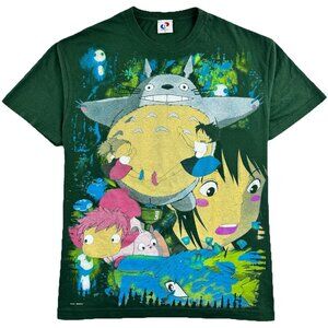 Backstock Co Studio Ghibli Fan Art T-Shirt Men’s XL Anime AOP Rap Tee Bootleg